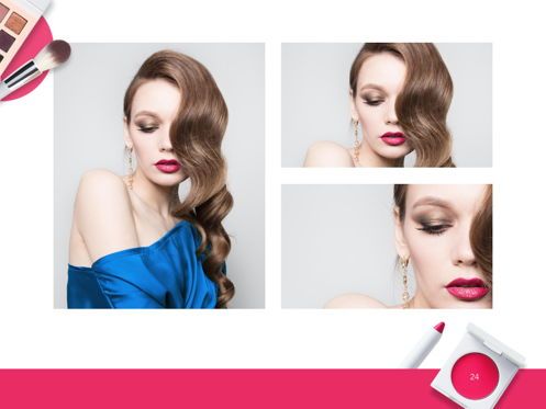 Beauty Makeup Google Slides Theme, Diapositiva 25, 05088, Plantillas de presentación — PoweredTemplate.com