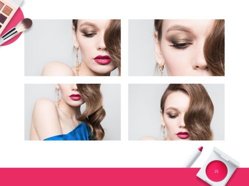 Beauty Makeup Google Slides Theme, Diapositiva 26, 05088, Plantillas de presentación — PoweredTemplate.com
