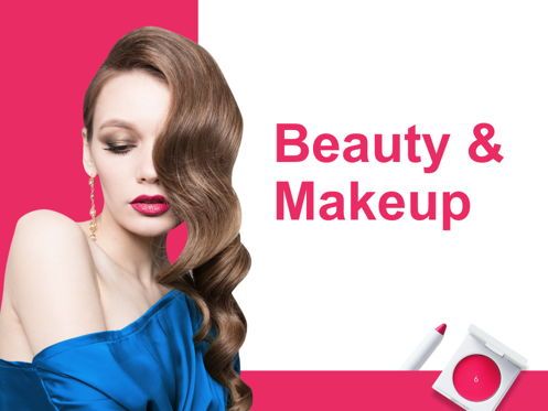 Beauty Makeup Google Slides Theme, Diapositiva 7, 05088, Plantillas de presentación — PoweredTemplate.com