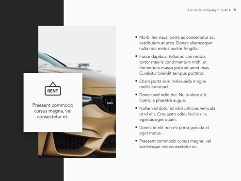 Car Rental Google Slides Theme, Slide 19, 05089, Presentation Templates — PoweredTemplate.com