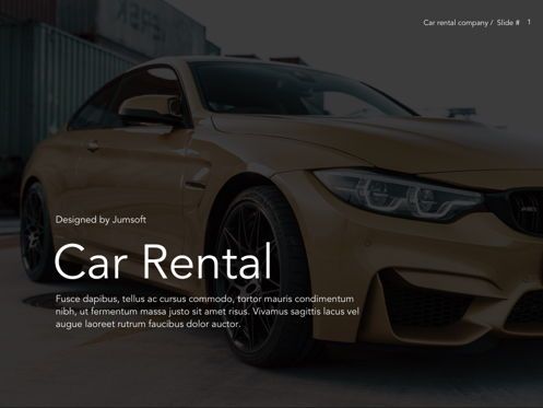 Car Rental Google Slides Theme, Deslizar 2, 05089, Modelos de Apresentação — PoweredTemplate.com