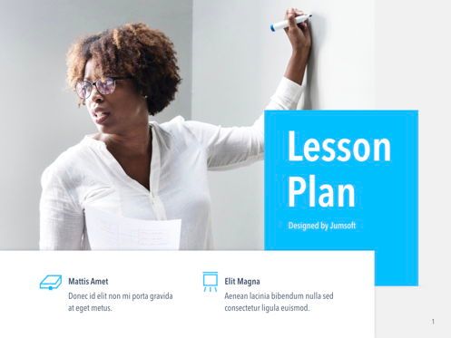 Lesson Plan PowerPoint Template, スライド 2, 05090, 教育＆トレーニング — PoweredTemplate.com