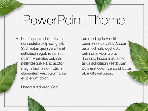 In Green PowerPoint Theme, Slide 5, 05094, Presentation Templates — PoweredTemplate.com
