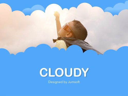 Cloudy Keynote Theme, Slide 13, 05096, Presentation Templates — PoweredTemplate.com