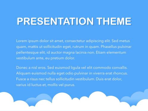 Cloudy Keynote Theme, Slide 3, 05096, Presentation Templates — PoweredTemplate.com