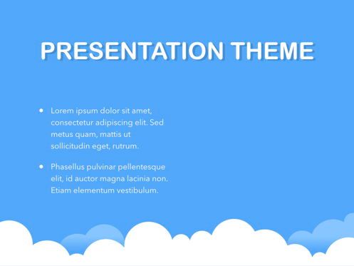 Cloudy Keynote Theme, Deslizar 32, 05096, Modelos de Apresentação — PoweredTemplate.com