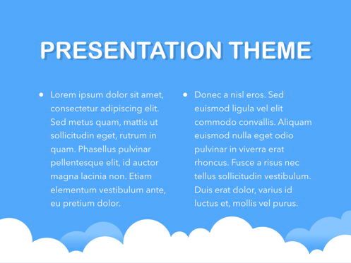 Cloudy Keynote Theme, Diapositive 4, 05096, Modèles de présentations — PoweredTemplate.com