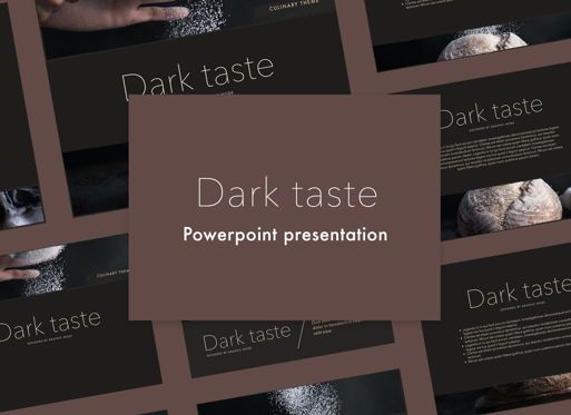 Dark Taste Powerpoint Presentation Template, Templat PowerPoint, 05101, Templat Presentasi — PoweredTemplate.com