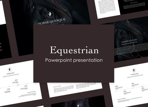 Equestrian Powerpoint Presentation Template, Modelo do PowerPoint, 05103, Modelos de Apresentação — PoweredTemplate.com