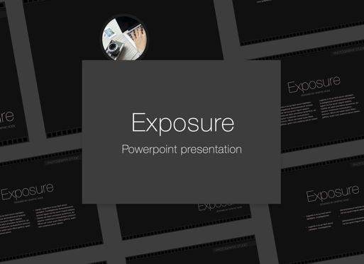 Exposure Powerpoint Presentation Template, 05104, Presentation Templates — PoweredTemplate.com