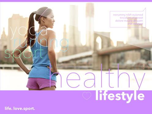Fit Healthy Powerpoint Presentation Template, Slide 12, 05105, Templat Presentasi — PoweredTemplate.com