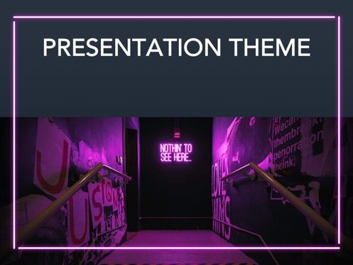 Neon Splash Google Slides Template, スライド 12, 05113, プレゼンテーションテンプレート — PoweredTemplate.com