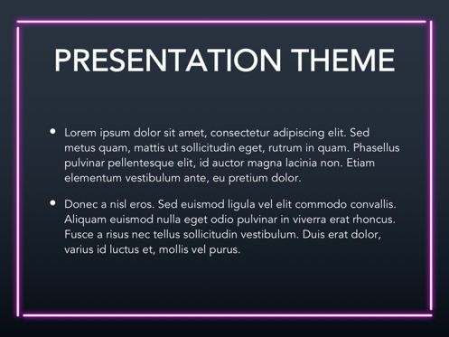 Neon Splash Google Slides Template, Diapositiva 3, 05113, Plantillas de presentación — PoweredTemplate.com