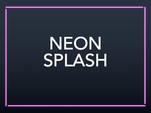 Neon Splash Google Slides Template, スライド 7, 05113, プレゼンテーションテンプレート — PoweredTemplate.com