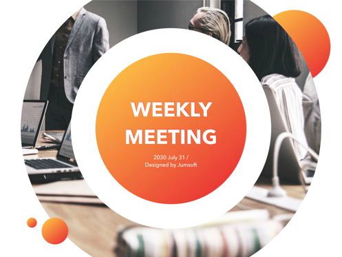 Weekly Meeting PowerPoint Template, 幻灯片 2, 05114, 演示模板 — PoweredTemplate.com