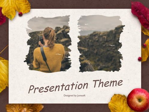 Golden Leaves Google Slides Theme, Slide 11, 05119, Presentation Templates — PoweredTemplate.com