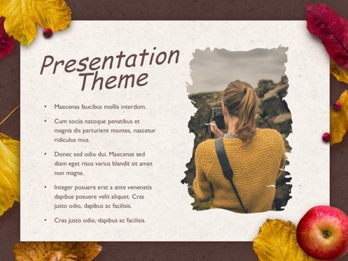 Golden Leaves Google Slides Theme, Slide 14, 05119, Presentation Templates — PoweredTemplate.com