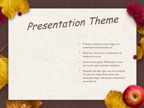 Golden Leaves Google Slides Theme, Slide 30, 05119, Presentation Templates — PoweredTemplate.com