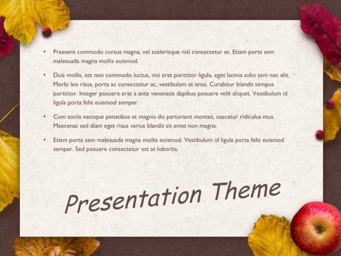Golden Leaves Google Slides Theme, Slide 9, 05119, Presentation Templates — PoweredTemplate.com