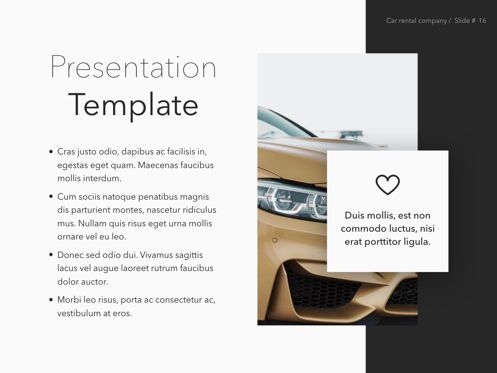 Car Rental Keynote Theme, Slide 17, 05140, Presentation Templates — PoweredTemplate.com