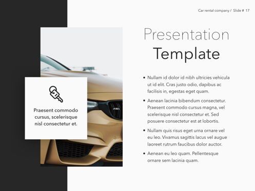 Car Rental Keynote Theme, Diapositiva 18, 05140, Plantillas de presentación — PoweredTemplate.com