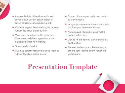 Beauty and Makeup PowerPoint Theme, Diapositiva 12, 05148, Plantillas de presentación — PoweredTemplate.com