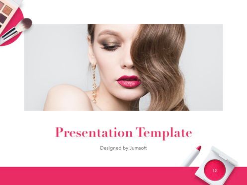 Beauty and Makeup PowerPoint Theme, Dia 13, 05148, Presentatie Templates — PoweredTemplate.com