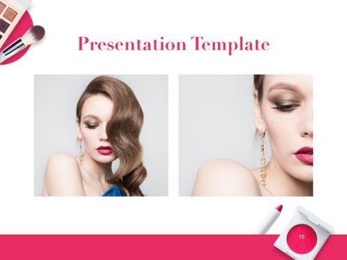 Beauty and Makeup PowerPoint Theme, Dia 16, 05148, Presentatie Templates — PoweredTemplate.com