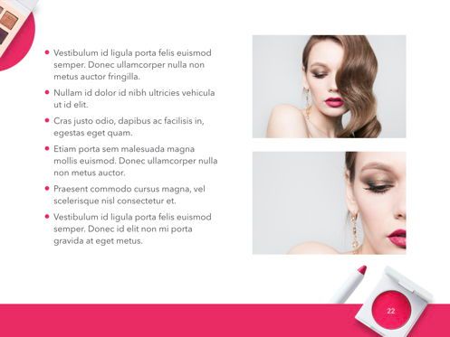 Beauty and Makeup PowerPoint Theme, Deslizar 23, 05148, Modelos de Apresentação — PoweredTemplate.com