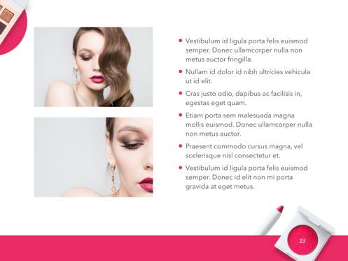 Beauty and Makeup PowerPoint Theme, Slide 24, 05148, Modelli Presentazione — PoweredTemplate.com