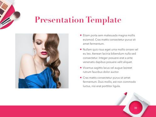 Beauty and Makeup PowerPoint Theme, Folie 31, 05148, Präsentationsvorlagen — PoweredTemplate.com