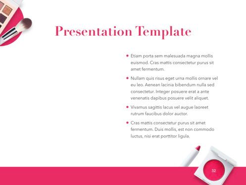 Beauty and Makeup PowerPoint Theme, Diapositiva 33, 05148, Plantillas de presentación — PoweredTemplate.com