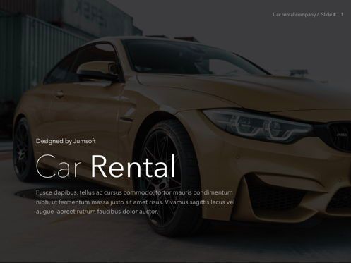 Car Rental PowerPoint Theme, Slide 2, 05164, Presentation Templates — PoweredTemplate.com