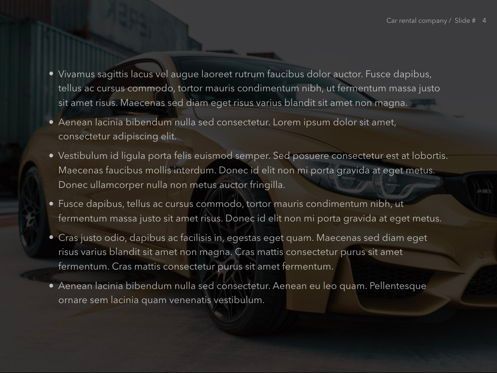Car Rental PowerPoint Theme, Deslizar 5, 05164, Modelos de Apresentação — PoweredTemplate.com