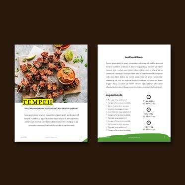 Vegetarian recipe ebook keynote template, Deslizar 6, 05177, Modelos de Apresentação — PoweredTemplate.com