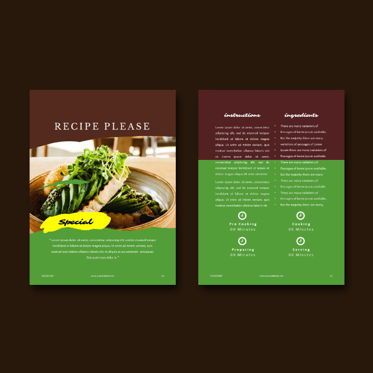 Vegetarian recipe ebook keynote template, Deslizar 8, 05177, Modelos de Apresentação — PoweredTemplate.com
