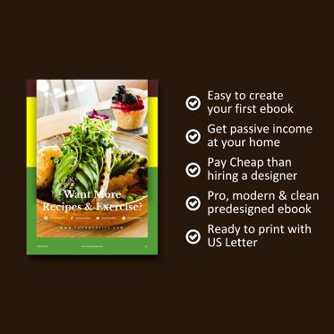 Vegetarian recipe ebook keynote template, Deslizar 9, 05177, Modelos de Apresentação — PoweredTemplate.com