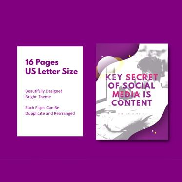 Social media secret ebook keynote template, Dia 5, 05181, Infographics — PoweredTemplate.com