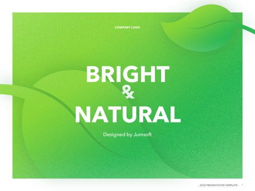 Bright Natural PowerPoint Template, Modele PowerPoint, 05198, Modèles de présentations — PoweredTemplate.com