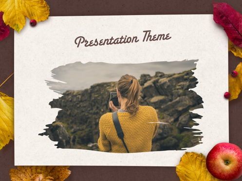 Golden Leaves PowerPoint Theme, Slide 15, 05202, Presentation Templates — PoweredTemplate.com