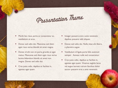 Golden Leaves PowerPoint Theme, Slide 4, 05202, Presentation Templates — PoweredTemplate.com