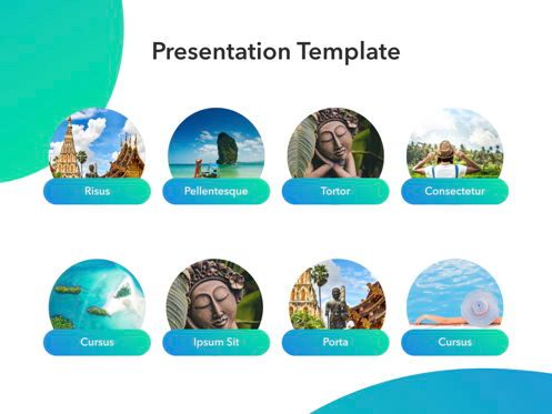 Travel Agency Keynote Template, Diapositive 12, 05203, Modèles de présentations — PoweredTemplate.com