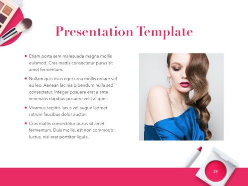 Beauty and Makeup Keynote Theme, Slide 30, 05206, Presentation Templates — PoweredTemplate.com