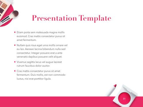 Beauty and Makeup Keynote Theme, Slide 32, 05206, Presentation Templates — PoweredTemplate.com