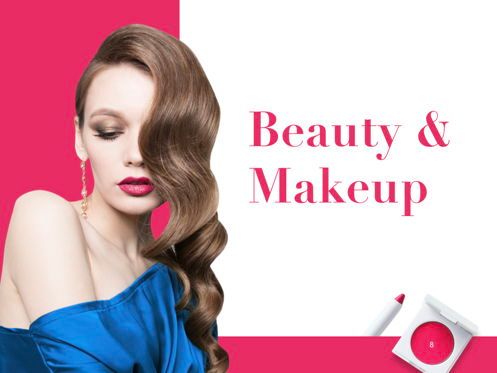 Beauty and Makeup Keynote Theme, Slide 9, 05206, Presentation Templates — PoweredTemplate.com