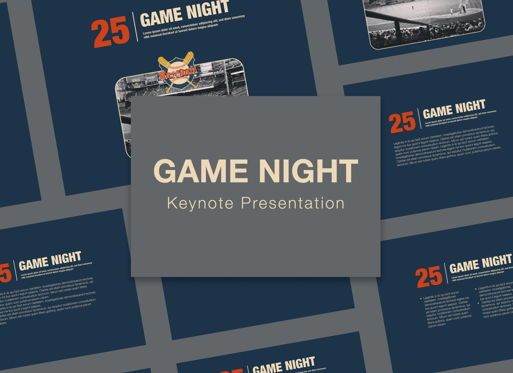 Game Night Keynote Presentation Template, 苹果主题演讲模板, 05258, 演示模板 — PoweredTemplate.com