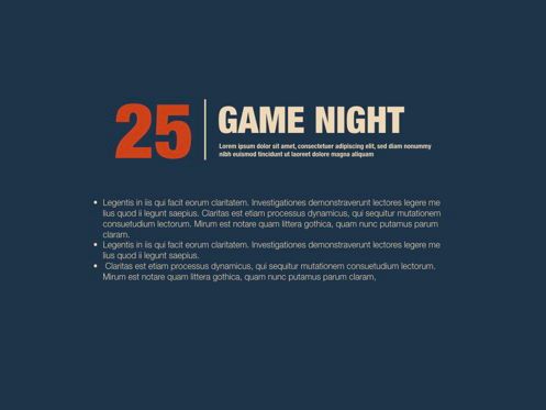 Game Night Keynote Presentation Template, Deslizar 9, 05258, Modelos de Apresentação — PoweredTemplate.com