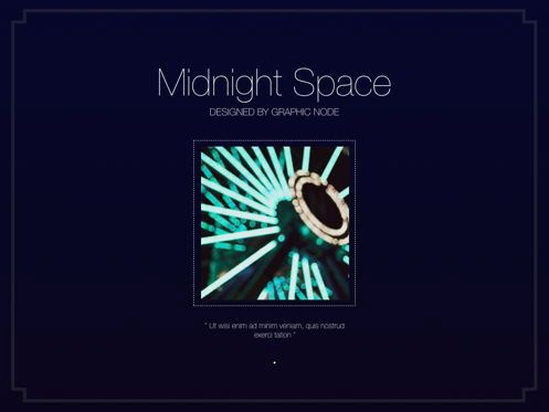 Midnight Space Keynote Presentation Template, Diapositive 12, 05262, Modèles de présentations — PoweredTemplate.com