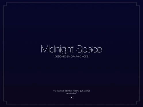 Midnight Space Keynote Presentation Template, スライド 18, 05262, プレゼンテーションテンプレート — PoweredTemplate.com