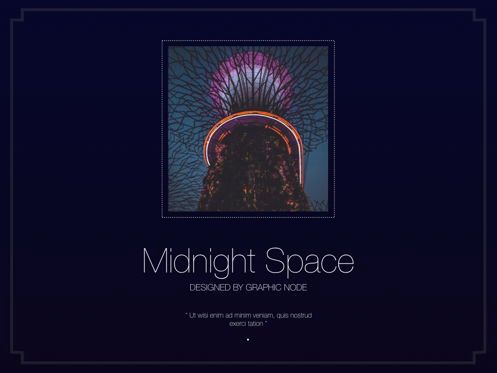 Midnight Space Keynote Presentation Template, スライド 19, 05262, プレゼンテーションテンプレート — PoweredTemplate.com